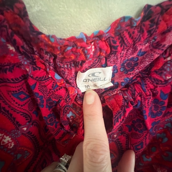 Bright and Colorful O'Neill Long Sleeve Floral Romper-Size Medium - Picture 3 of 9